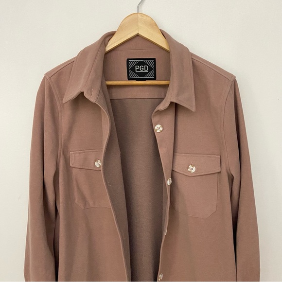 Pink Soft Collared Shacket - Picture 2 of 5